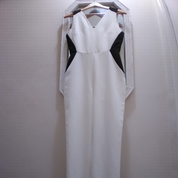 Vesper/Shein Jumpsuit, Size 8, Black/White - Picture 2 of 5